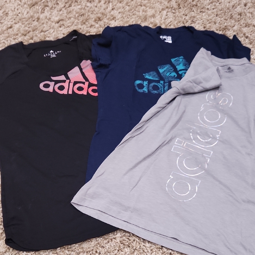 Adidas Black and Blue Short Sleeve Tees